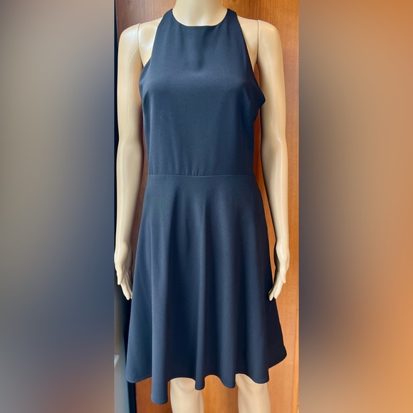 NWT HALSTON HERITAGE Black Fit & Flare Dress Size 6 - Picture 2 of 7